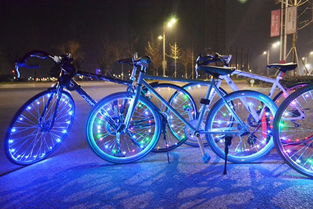blue bike spokes