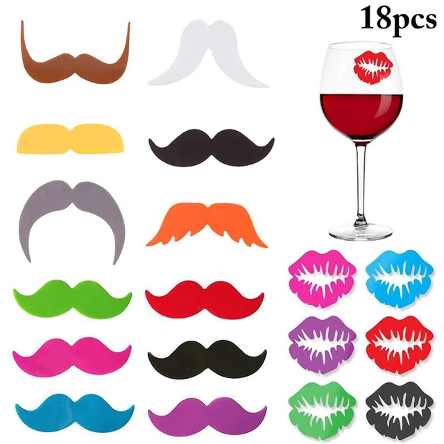 6 Pcs Silicone Red Wine Glass Marker Drink Marker Creative Lips Shape Glass  Identification Marker (Mixed) - AliExpress