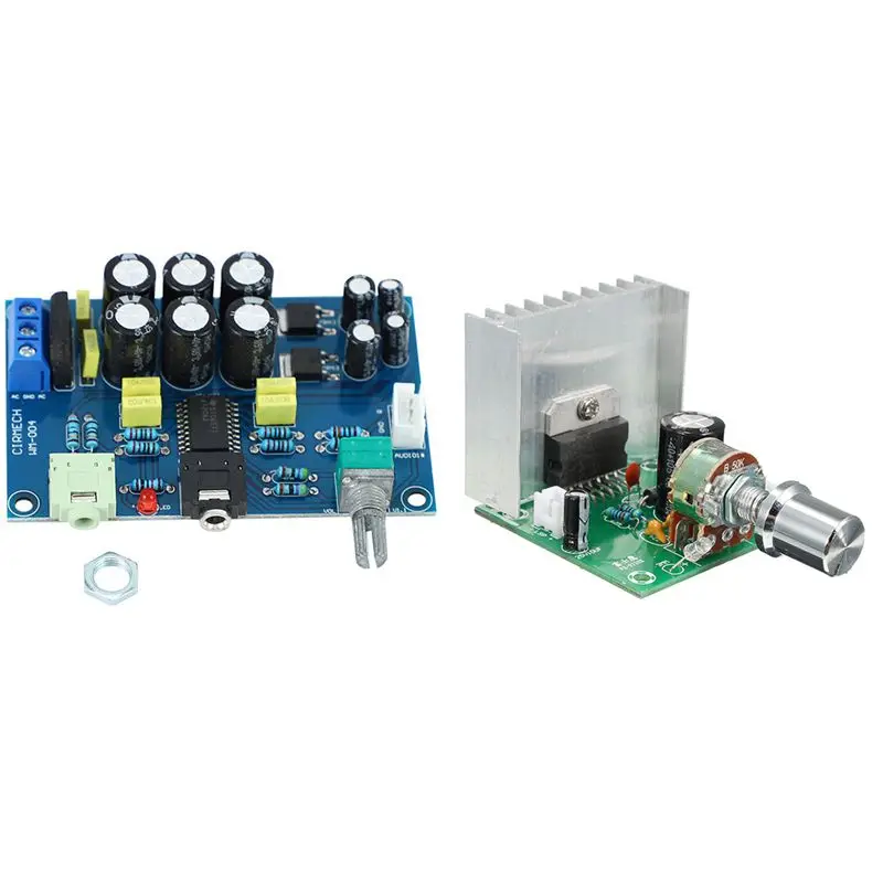 Tda7297 Power Amplifier Board 2 12V Finished Plate with Tpa6120 Headphone Amplifier Board Tpa6120A2 Headphones Amp