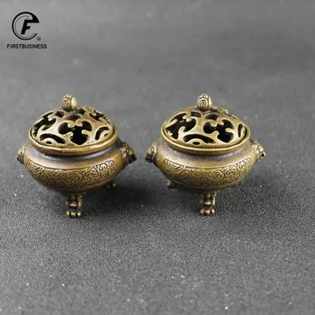 

FASHION STYLE Censer Burner Hollowing out Cover Chinese God beast Hotel Yoga Sleep retro copper Classic Buddhist Relax Antique