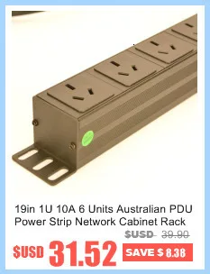 1" 1U 10A 7 блок распределения питания австралийская PDU стойка сетевого шкафа розетки стандартная розетка переключатель полосы питания как NZ