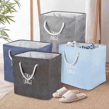 

42.33*40cm Foldable Waterproof Oxford Toy Storage Box Organizer Bin Handle Picnic Basket Clothes Bag Laundry Basket