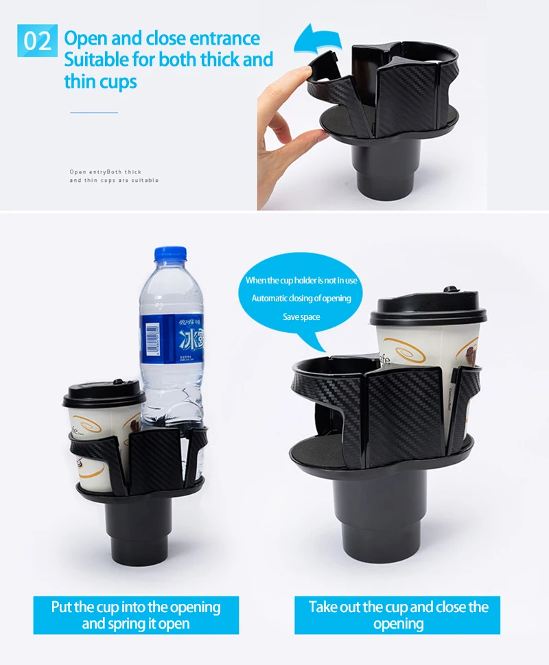 Rallonge De Porte-Gobelet De Voiture,D'extension De Porte-Gobelet De