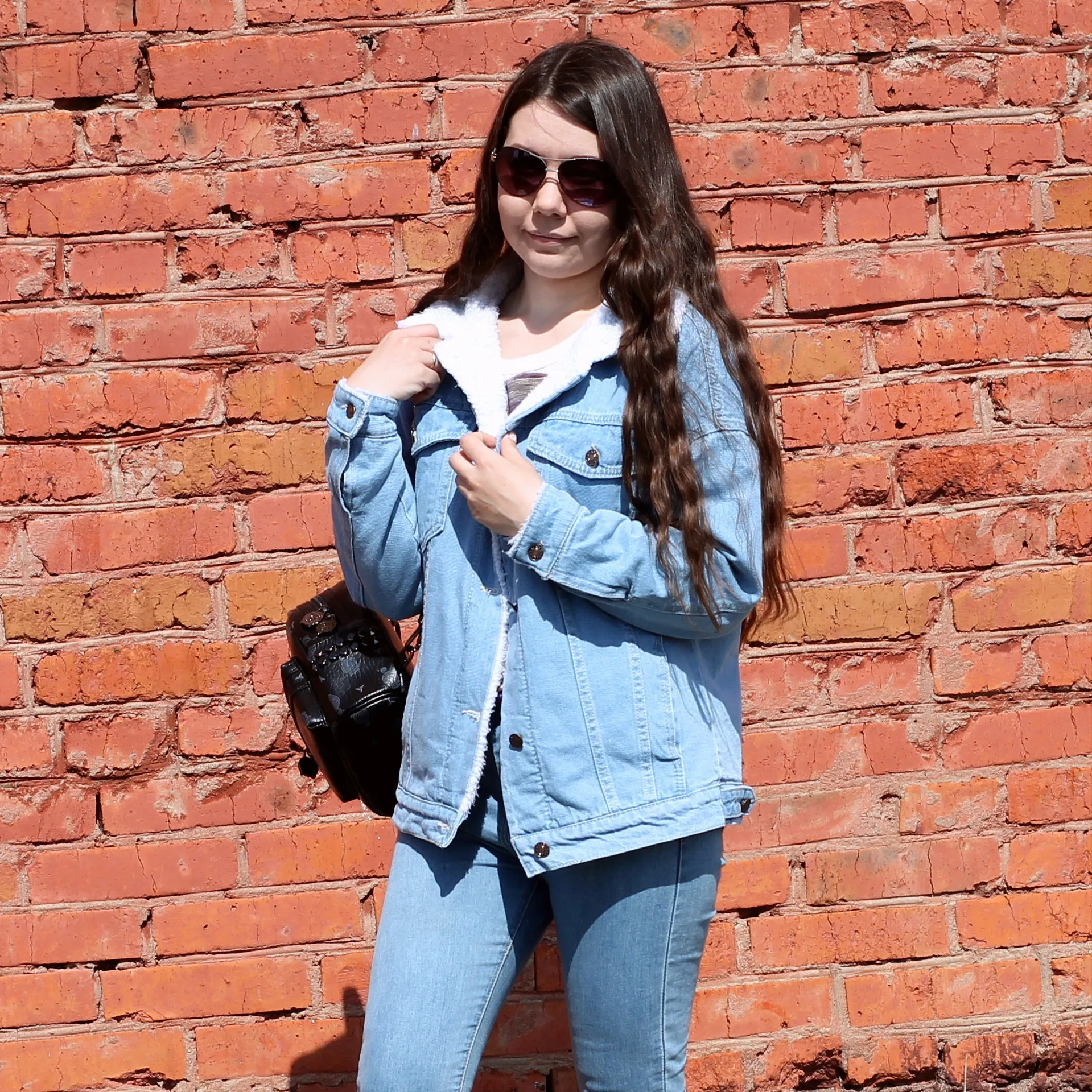 Весна Осень Зима Новинка 2019 женская джинсовая куртка на овечьей шерсти пальто с 4