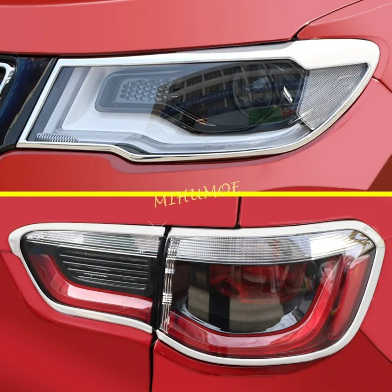 Head + Tail Light Cover Surrounds For Jeep Compass 2017 2021 Headlight  Taillight Accessories|Chromium Styling| - AliExpress