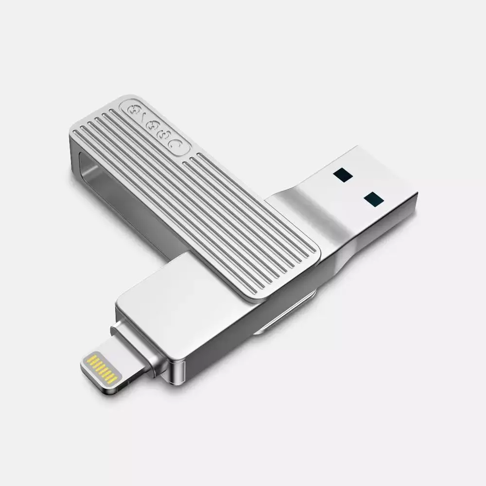 Xiaomi Jessis U диск 32 Гб 64 Гб 128 ГБ рекордер тип-c двойной USB флеш-накопитель OTG USB 3,1 USB флешка для телефона планшета ПК MAC - Цвет: LightningXUSB 32GB