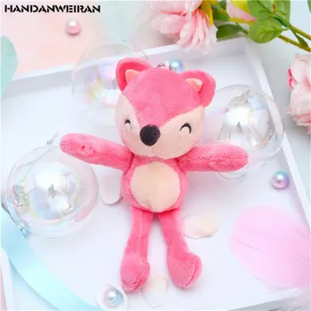 

1 PCS 13CM Christmas Gift Fox Girl Heart Llong Legs Doll Pendant Plush Toy Animal Fill Pendant For Girls&Boys&Childs