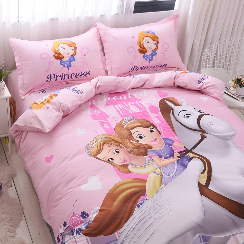 Disney Princess Sophia copripiumino copriletto federa letto singolo  matrimoniale Set biancheria da letto camera da letto per bambini  decorazione tessili per la casa - AliExpress