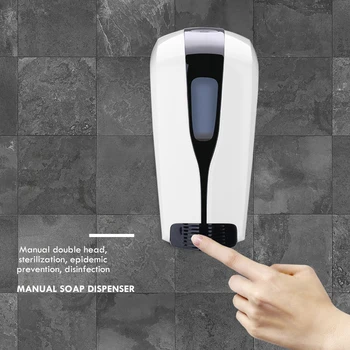 

350ml Wall Mounted Hand Washer Sterilizing ABS Hand Cleaner Washer Manual Soap Dispenser Pump for Household Bathroom