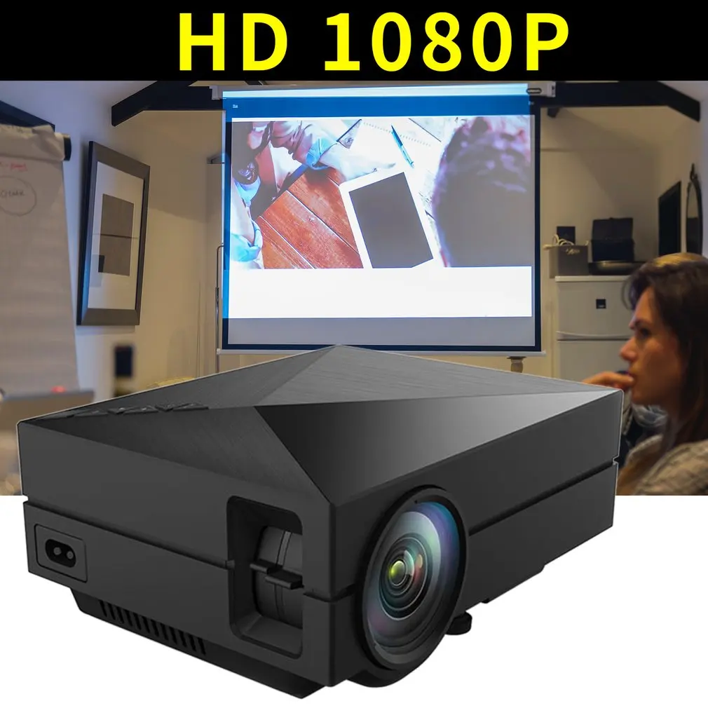 Портативный домашний проектор Gm60 мини с поддержкой Hd 1080P маленький прожектор светодиодный проектор 30-130 дюймов Размер проекции
