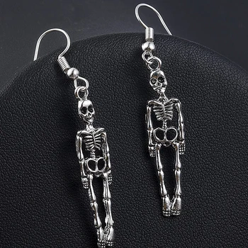 

Vintage Halloween Skeleton Skull Dangle Earrings For Women Jewelry Party Gifts Aretes De Mujer Modernos