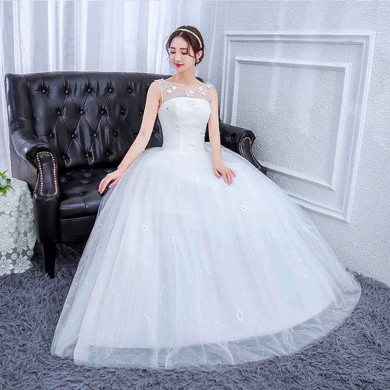 

The Bride Married 2020 New Sen Is A Word Shoulder Princess That Wipe A Bosom Trailing Luxury Show Thin Female Big Yards
