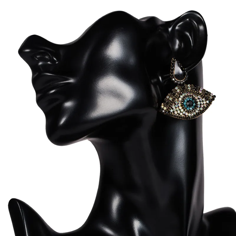 Pauli Manfi New Big Eye Bohemian Earrings Fashion Statement Earrings Women Party Drop Earrings Dangle Jewelry Accessories