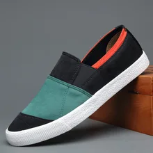 

Men Classic Canvas Shoes Casual Sneakers Men's Lazy Shoes Men Slip On Loafer Washed Denim Casual Flat Loafers