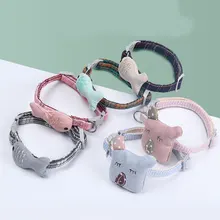 Plaid Embroidered Safety Cute Adjustable Pet Cat Dog Neck Ring Universal Puppy Neck Strap Safety Cat Collar Pet Supplies