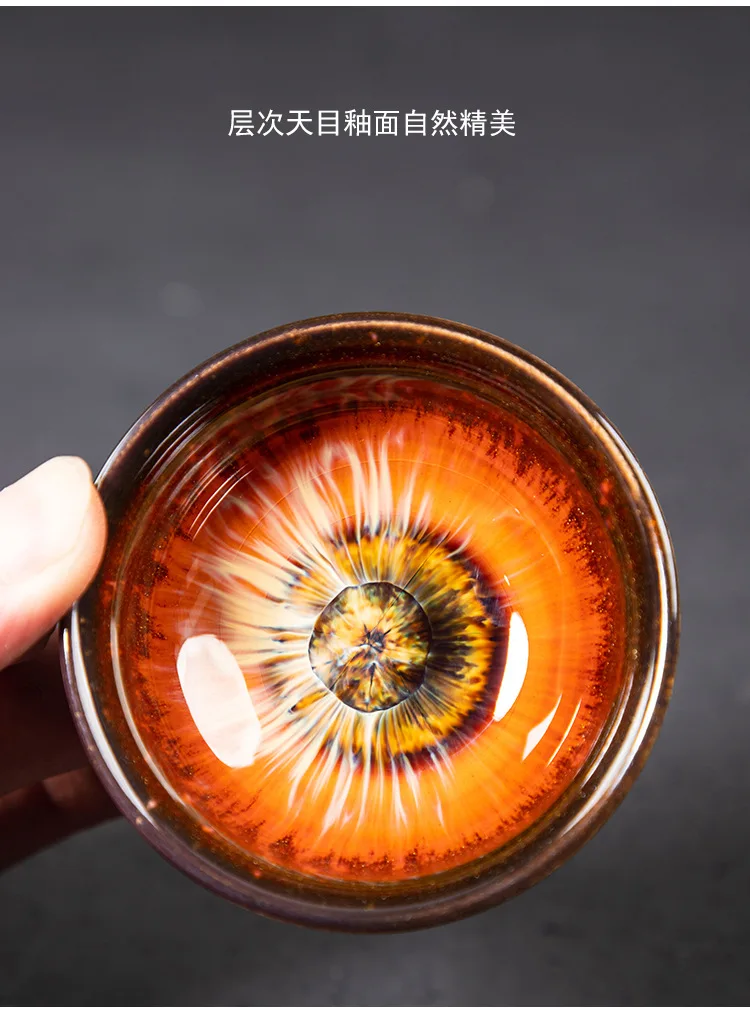Kiln Change Sand Gold Glaze Art Home Tea Cup Teacup Tea Bowl Wine Set Kung Fu Tea Set Drinks Cup Drinkware Teaware Decor Crafts