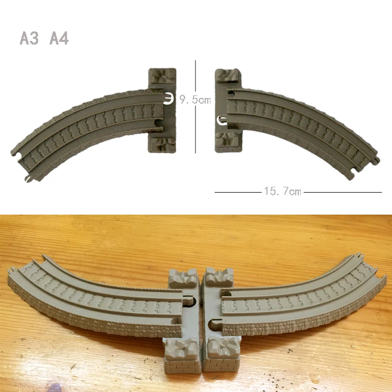 

p023 Free shipping 15.7cm Ramp curve track 4pcs/set children track game scene essential accessories kids train toys