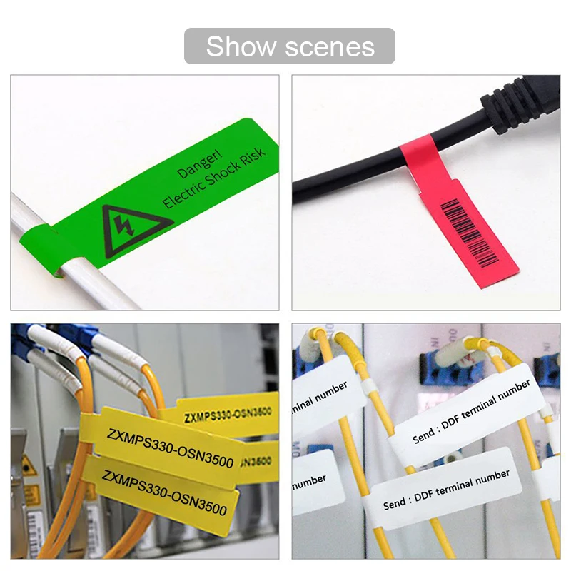 A4 Network Cable Labels Sticker Colorful Waterproof Self Adhesive Wire Labels For Electrical Cables Organize Cord Identification - Cable Ties - ...