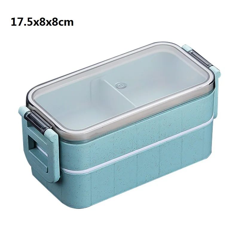 Urijk коробка бэнто для микроволновой печи пшеничная соломенная коробка для ланча контейнер для хранения еды герметичность для детей школы офиса дома пикника на открытом воздухе 1 шт - Цвет: C3