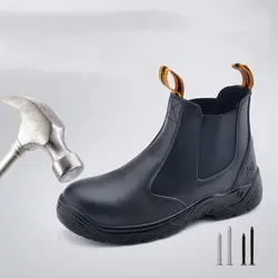 Безопасная рабочая обувь мужские кожаные кроссовки водонепроницаемые рябь рабочие ботинки летние стальные пальцы Великобритания США