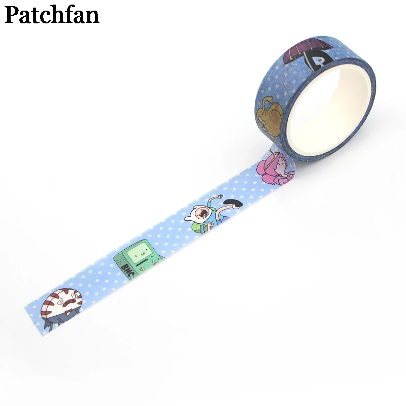 20pcs/lot Patchfan Adventure Time Cartoon movie men vintage 90s funny DIY Scrapbooking washi Masking Tape sticker paster A2306