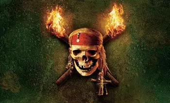 

3x5ft custom any skull logo on banner with fire pirate flag