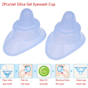 

2pcs Silicone Eyewash Cup Resuable Eye Wash Cup Medical Soft Eye Bath Cup For Elderly Women Men Children Eye Care