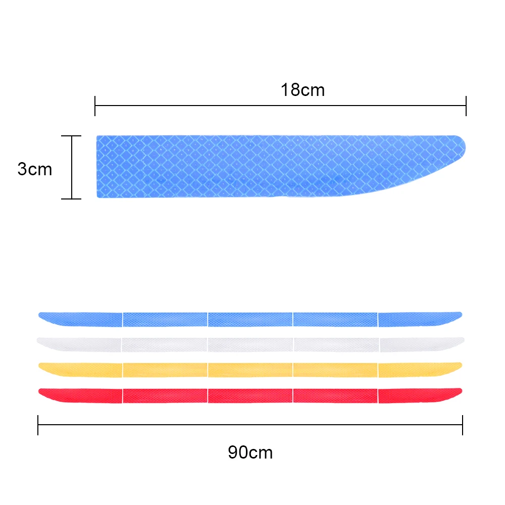FORAUTO Светоотражающая наклейка для автомобиля багажник Авто Предупреждение Стикеры полосы нано лента для безопасности во время движения анти-столкновения автомобиля-Стайлинг 4 цвета
