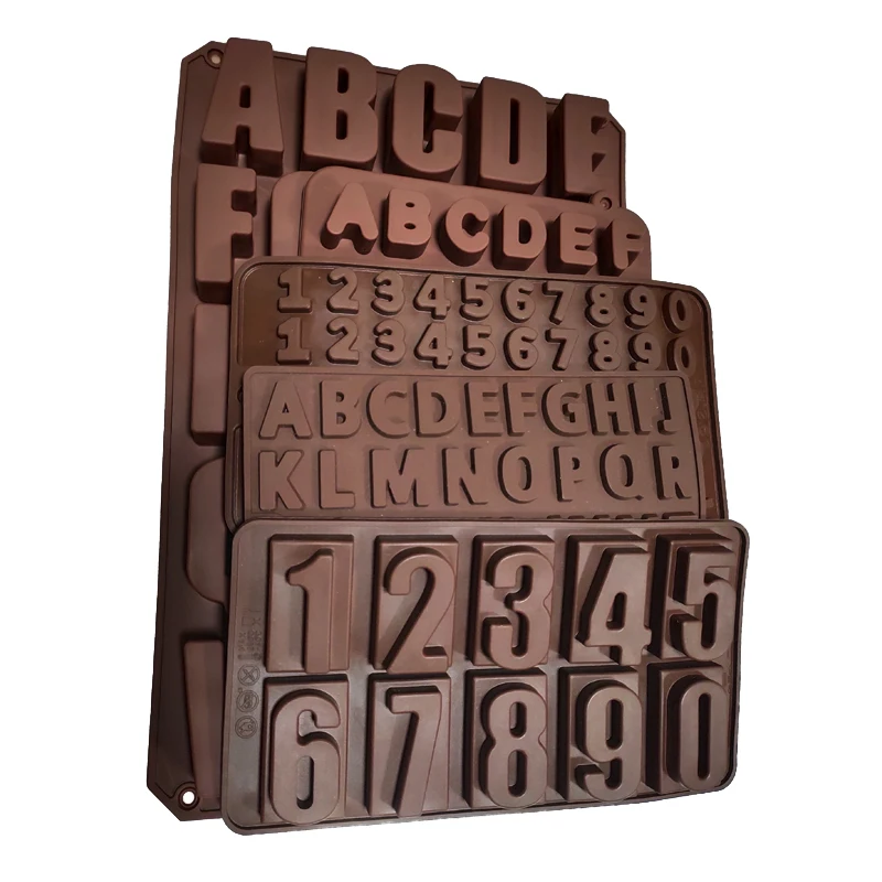 Meibum Numbers and Letters Silicone Chocolate Mold Jelly Candy Baking Tools Birthday Cake Mould Dessert Decoration Bakeware | Дом и сад