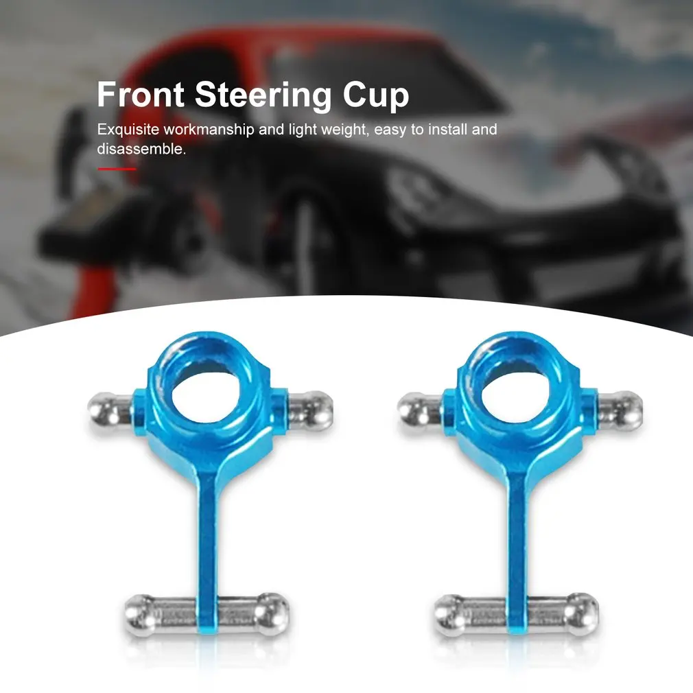 2pcs Upgraded Metal Parts Front Steering Cup RC Car Set Front Wheel Steering Controller for Wltoys 1/28 RC Car K969