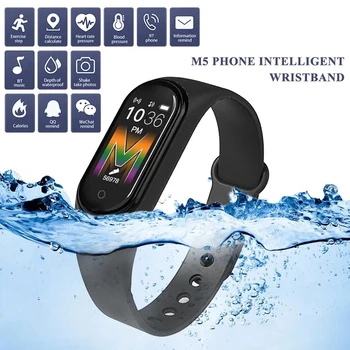 

M5 ligent Wristband BT Phone Fitness Watch Heart Rate Blood Pressure Monitor Waterproof