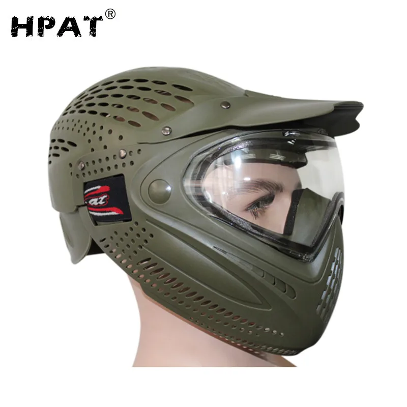 Противотуманная маска HPAT для пейнтбола с полным покрытием головы и краской