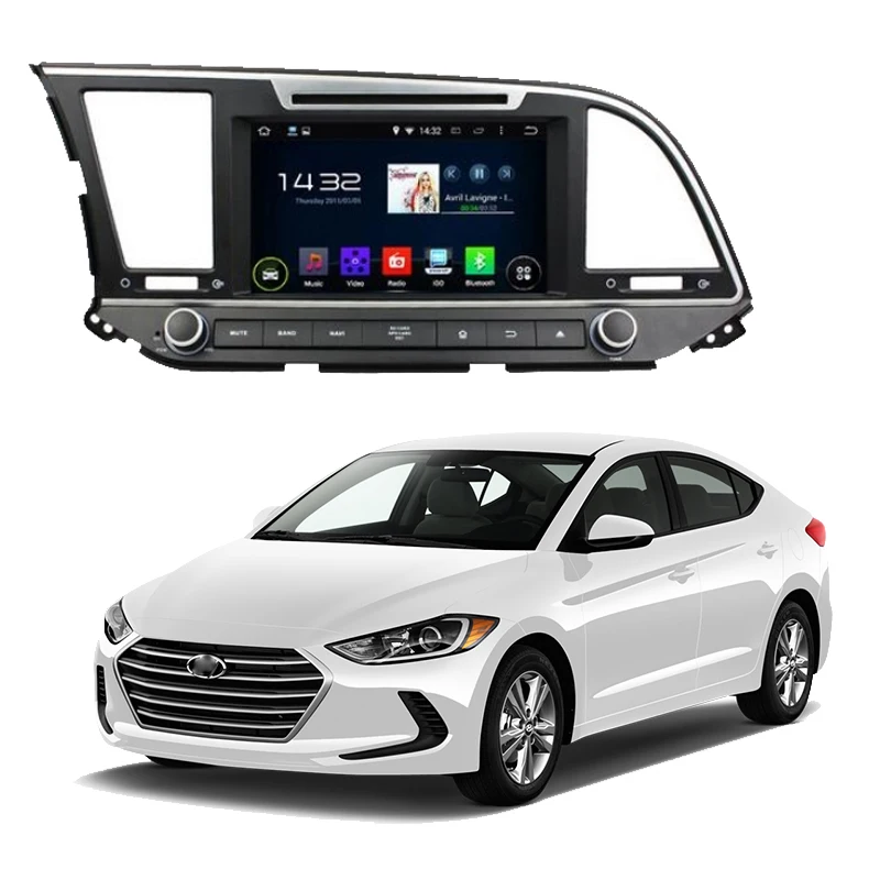 Автомобильный мультимедийный ТВ DVD GPS аудио Hi Fi Радио стерео для HYUNDAI Elantra Avante 2015 ~