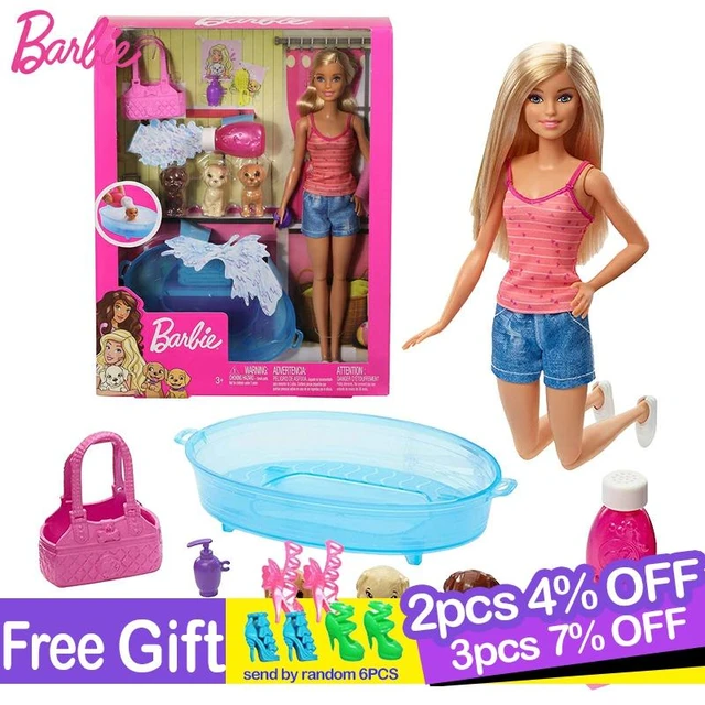 Barbie Fashionistas Boneca #182 Vestido De Impressão Laranja Com Longo  Ondulado Morena Barbie Boneca Jogar Casa Vestir-se Brinquedo Meninas  Presente Hbv16 - Bonecas - AliExpress