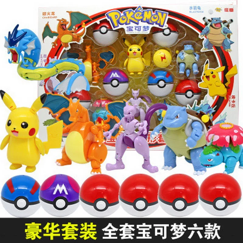 Takara Tomy Покемон деформация pokeball Фигурки Игрушки Трансформеры Пикачу Чаризард