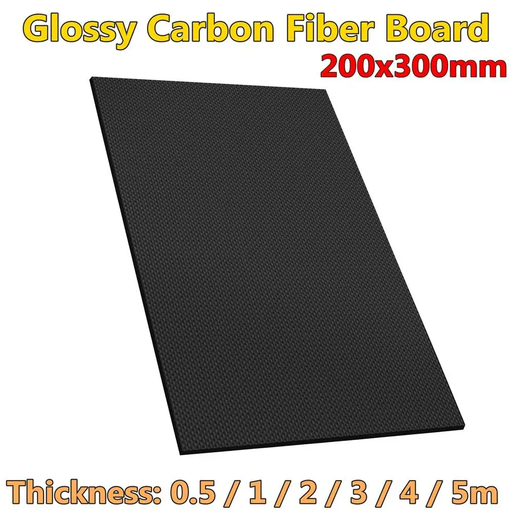 

1-5MM 3K Matte Surface Twill Carbon Plate Panel Sheets High Composite Hardness Material Anti-UV Carbon Fiber Board 200x300mm