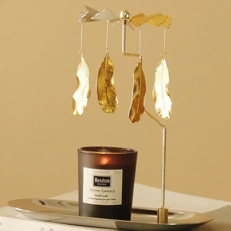 Rotary Spinning Candlestick Candle Holder Metal Candle Holders Carousel Home Party Decor Gift For candle holders