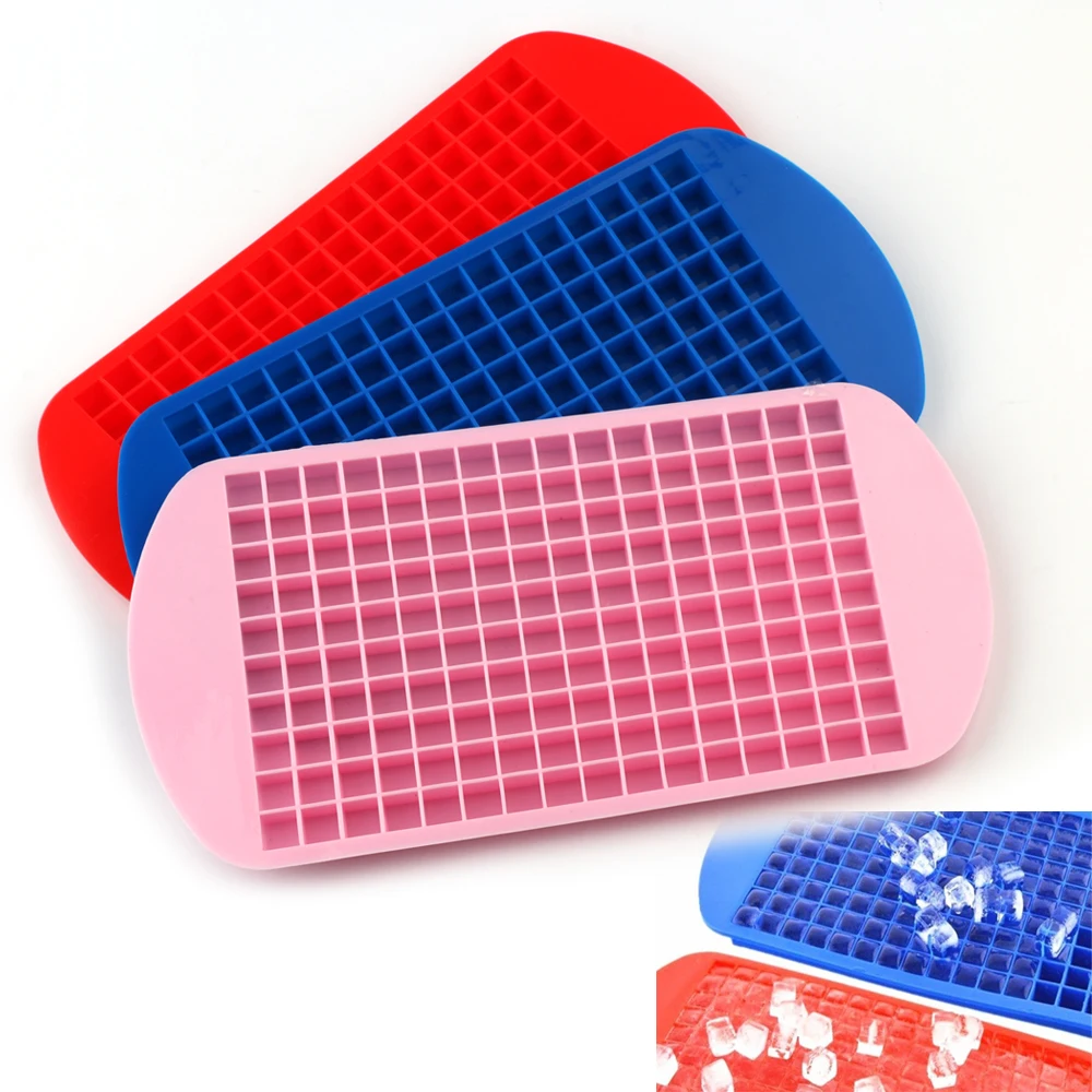 

160 Cavity Silicone Bar Ice Cube Tray Mini Ice Cubes Small Square Mold Ice Maker Kitchen ice Tools Silicone Ice Soft Molds