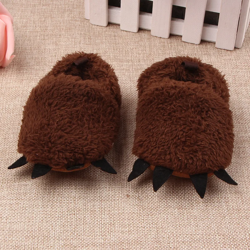 Koovan Children Home Shoes Winter Warm Stuffed Claws Out Shoes Baby Toddler Firstwalkers For Baby Boys Girls Lovely Slipper