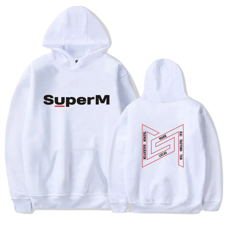 PG082 SuperM альбом худи с логотипами KPOP пуловеры с капюшоном
