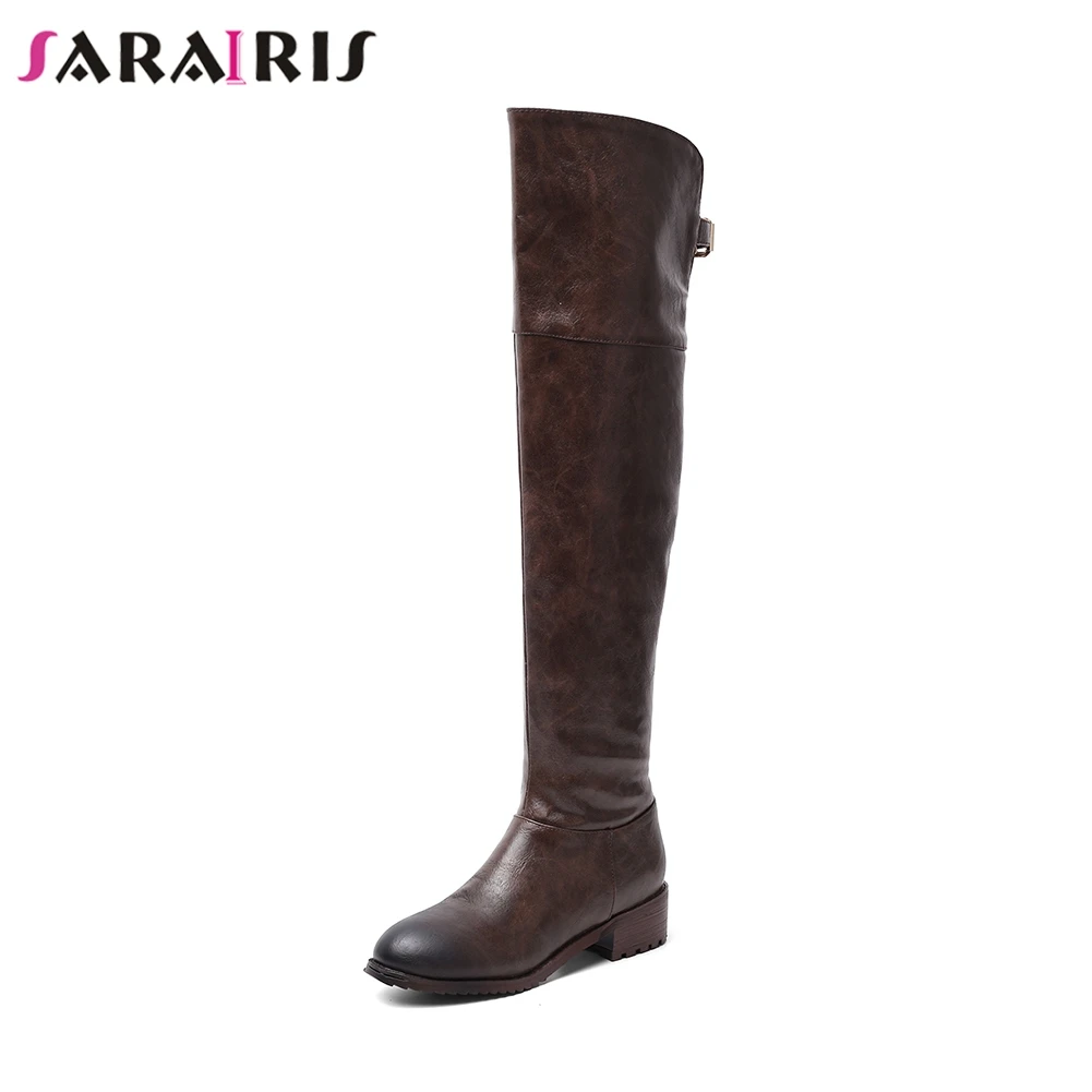 

SARAIRIS New Plus Size 34-48 Winter Warm Fur Over The Knee Boots Women 2020 Sexy Thigh High Boots Casual Retro Shoes Woman