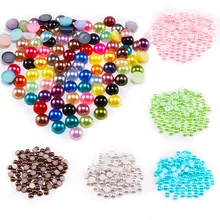 2 3 4 5 6 8 10 12 14 MILLIMETRI Perle D'imitazione Della Perla Rotonda Mezza Tallone Massa Perline All'ingrosso Per Monili rendere Le Donne Unghie Artistiche ACCESSORI Fai Da Te