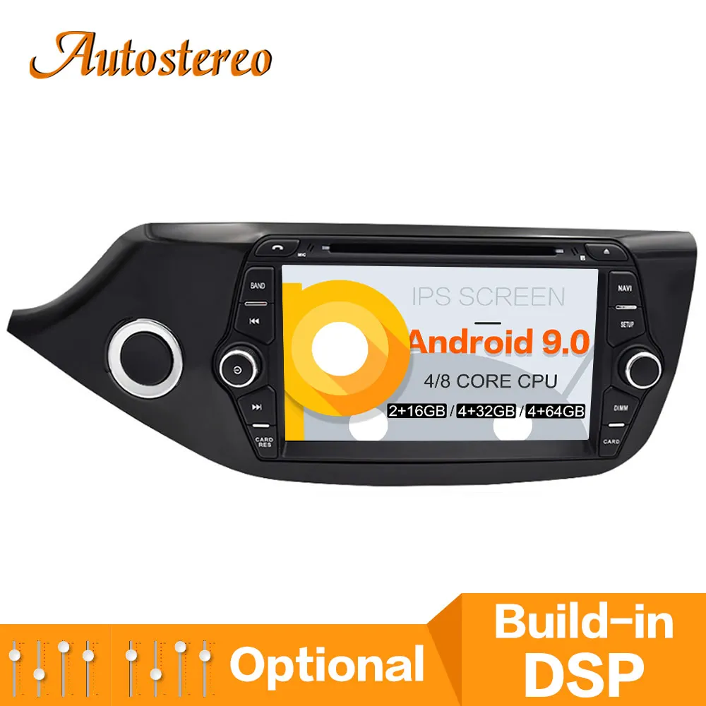 Top Android 9 PX6 PX5 Car DVD Player GPS Glonass Navigation for KIA CEED 2013-2016 Multimedia player head Unit radio tape recorder 4