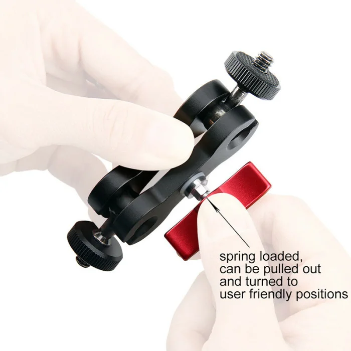 Double Ball Head Magic Arm Mount Clamp Bracket Adapter Support for SLR Cameras NK-Shopping