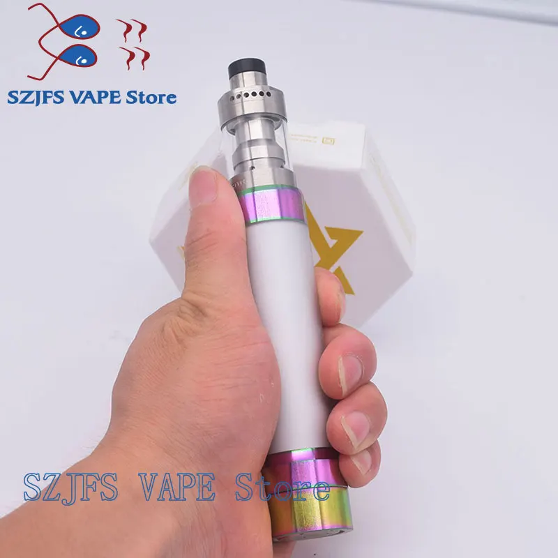 

E cigarette MOD ACE Chip USAGE Protection vape Original THC Tauren Solo RDA Hexagram RDTA Tank with LED Tube Mod 18650 battery