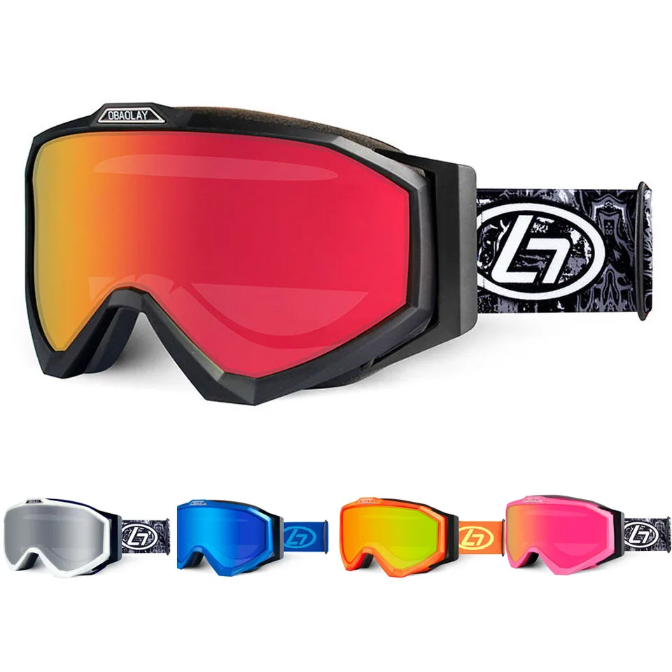 Professional ski goggles double layers lens anti-fog UV400 ski glasses skiing snowboard men women snow goggles Professional ski goggles double layers lens anti-fog UV400 ski glasses skiing snowboard men women snow goggles
