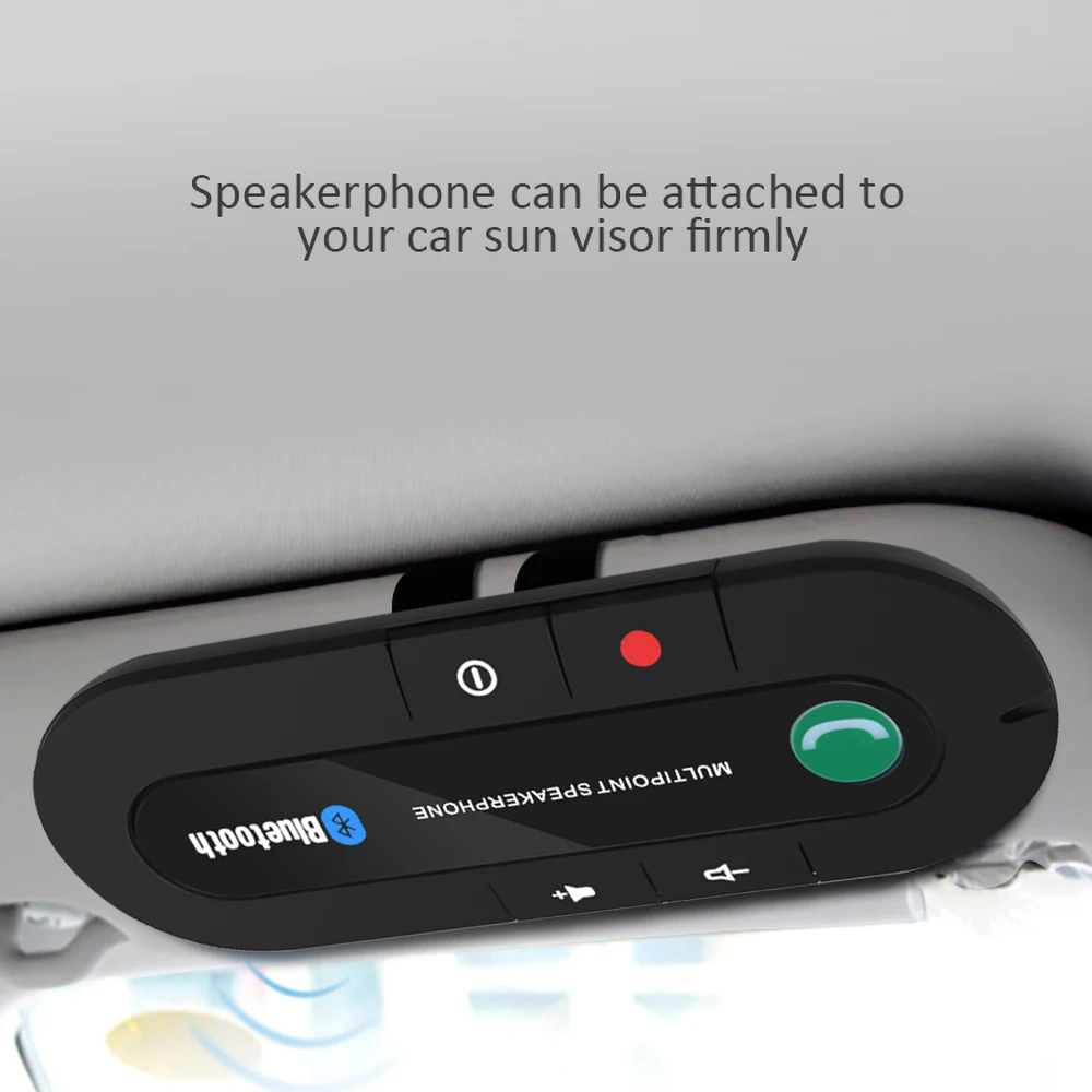 Мини солнцезащитный козырек клип Bluetooth динамик телефон аудио MP3 музыкальный приемник автомобильный комплект беспроводной громкой связи динамик телефон адаптер для телефона