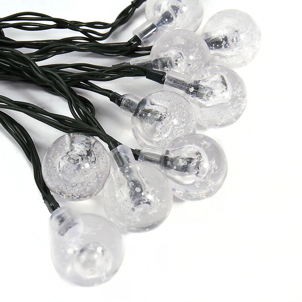 Светильник на солнечной батарее 22 м 200Led с хрустальным шариком водонепроницаемый