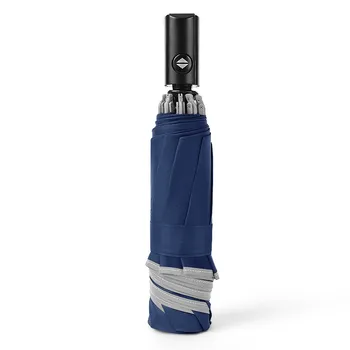 

Automatic Transparent folding Umbrella Rain Women Men Sun Rain Folding Business Umbrella With Reflective Strips Umbrella 19SEP26