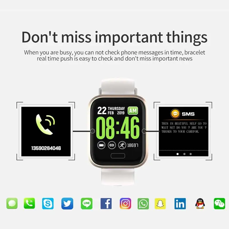 1,3 дюймов P30 Смарт-часы кровяное давление фитнес-браслет счетчик шагов Bluetooth трекер здоровья спортивные Смарт-часы для Android IOS